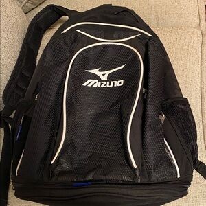 Mizuno Black and White sport Large baseball Backpack